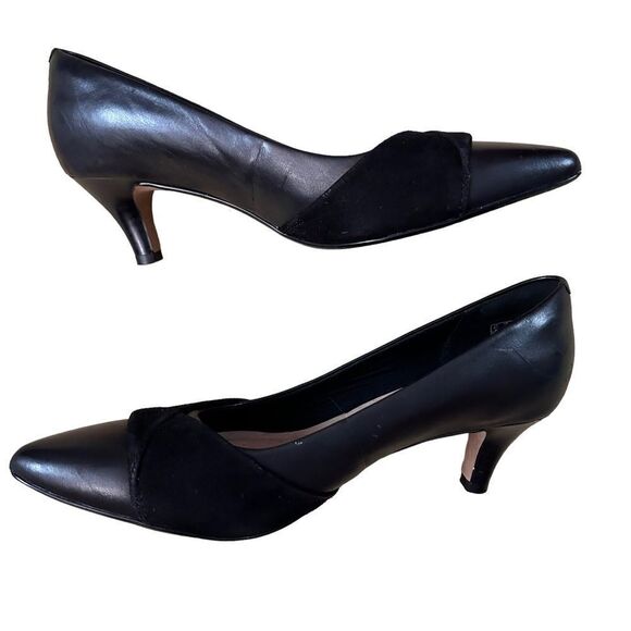 Clarks Women's Linvale Vena Black Twist Detail Pump ~ Ortholite Footbed ~size 9 - Picture 7 of 11